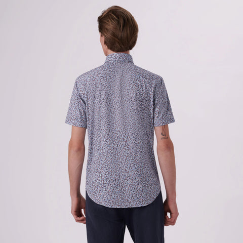 Bugatchi - Short Sleeve Shirt - Miles Floral Print OoohCotton Tech - 8 Way Stretch - Modern Fit - BF9358F40