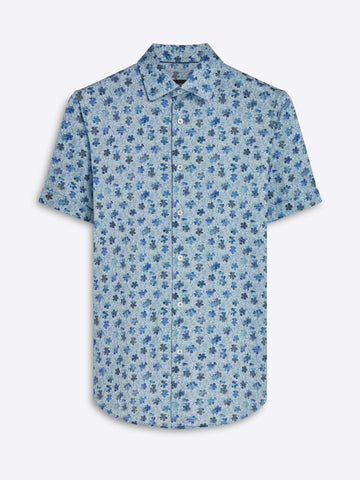 Bugatchi - Short Sleeve Modern Fit Shirt - OOOHCotton Tech - 8 way Stretch - BF9397F40