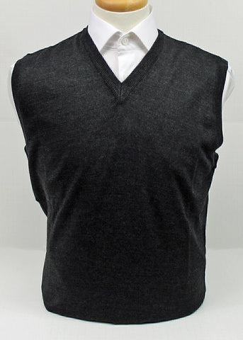 BLU - V-Neck Knit Vest - Modern Fit - Merino Wool Blend - BSW-100VT