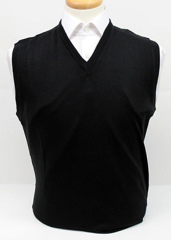 BLU - V-Neck Knit Vest - Modern Fit - Merino Wool Blend - BSW-100VT