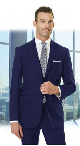 Paul Betenly - MODERN FIT -  Super 120s Stretch Wool Suit - (Cobalt Blue, Navy, Blue)
