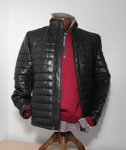 Regency by LaMarque - Double Collar Leather Jacket - CARTER Clearance