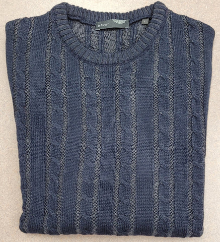 Horst - Cable Knit Crew Neck Sweater - Wool Blend - HRSW222303 Clearance