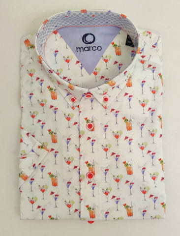 Marco - Short Sleeve Sport Shirt - Cotton Blend - Semi Fitted  - CH2643C Clearance