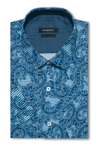 BUGATCHI - Short Sleeve Shirt - JS2095S10 Clearance