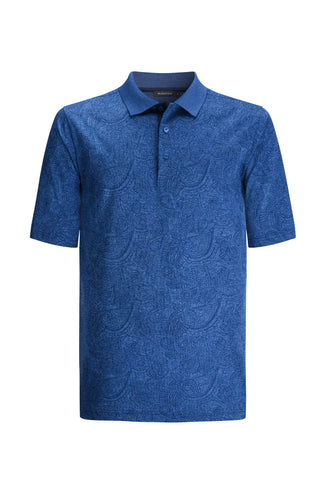 Paisley Tone on Tone Golf Shirt Polo Shirt by Bugatchi 