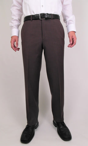 Riviera - Traveler - Washable Stretch Wool Blend - Classic Fit - R595-3 - Chestnut, Dark Brown  - Made in Canada