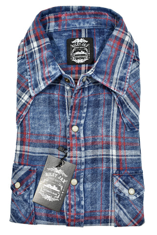 Riley Jax - Western Shirt with Snaps - Large Plaid - RJ-450