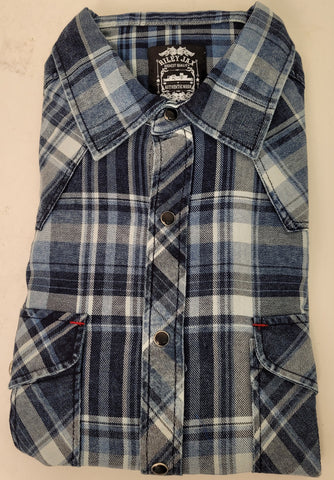 Riley Jax - Western Shirt with Snaps - Plaid - RJ-455