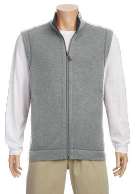 Tommy Bahama - Flipshore Full Zip Reversible Vest - Cotton Blend - ST225594