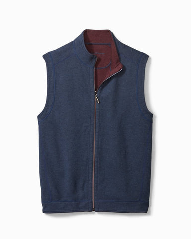 Tommy Bahama - Flipshore Full Zip Reversible Vest - Cotton Blend - ST225594