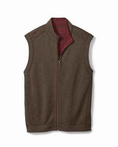 Tommy Bahama - Flipshore Full Zip Reversible Vest - Cotton Blend - ST225594