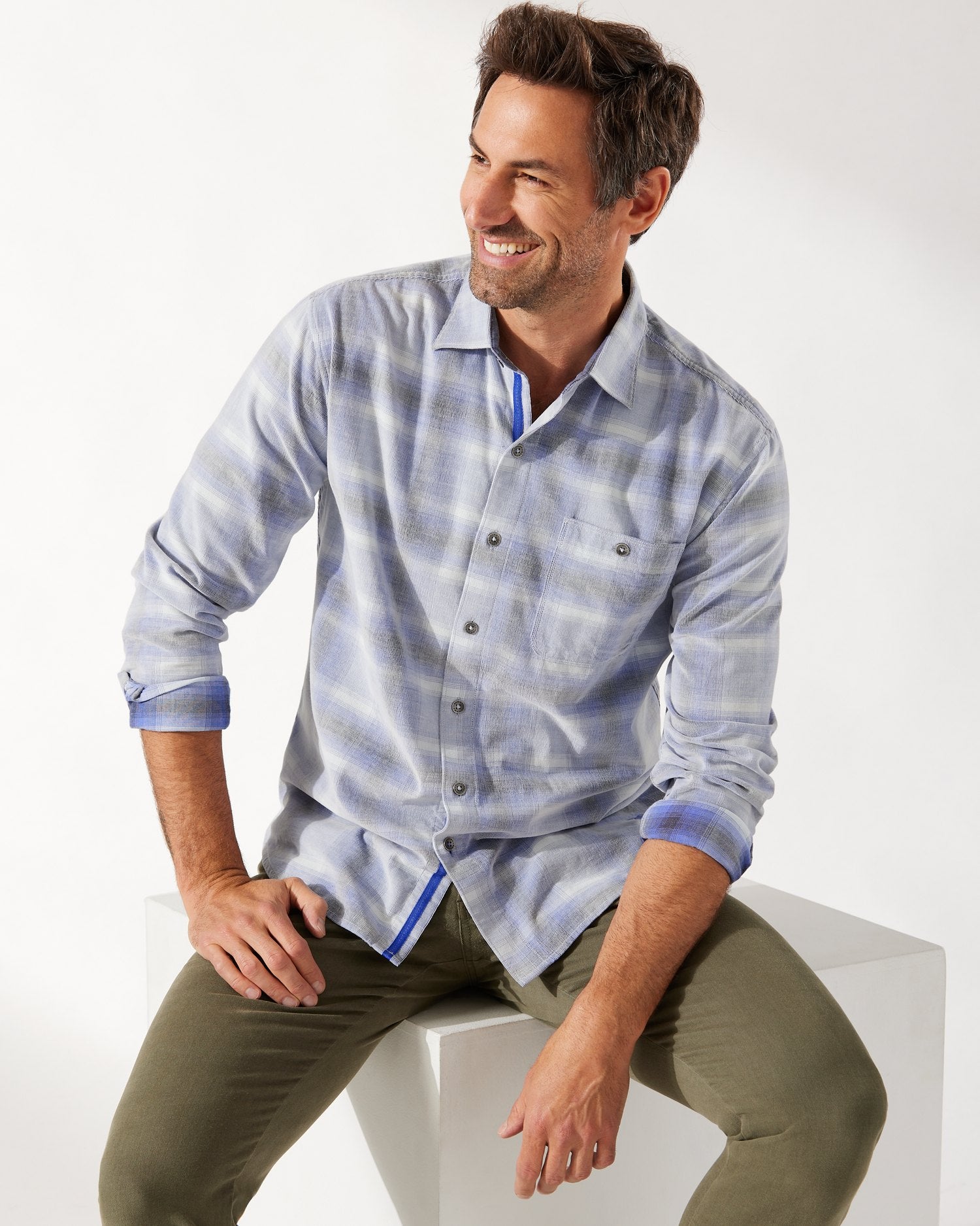Tommy bahama plaid shop shirt
