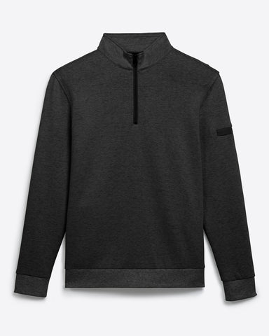 Bugatchi - Quarter Zip Mock Neck Pullover - Comfort Soft Cotton Blend - TF200K79 Clearance