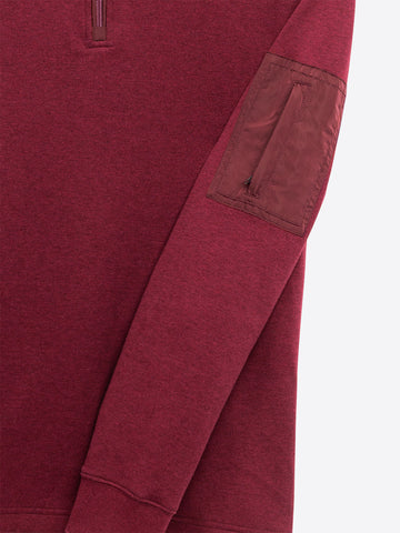 Bugatchi - Quarter Zip Mock Neck Pullover - Cotton Blend - TF2404K19 Clearance