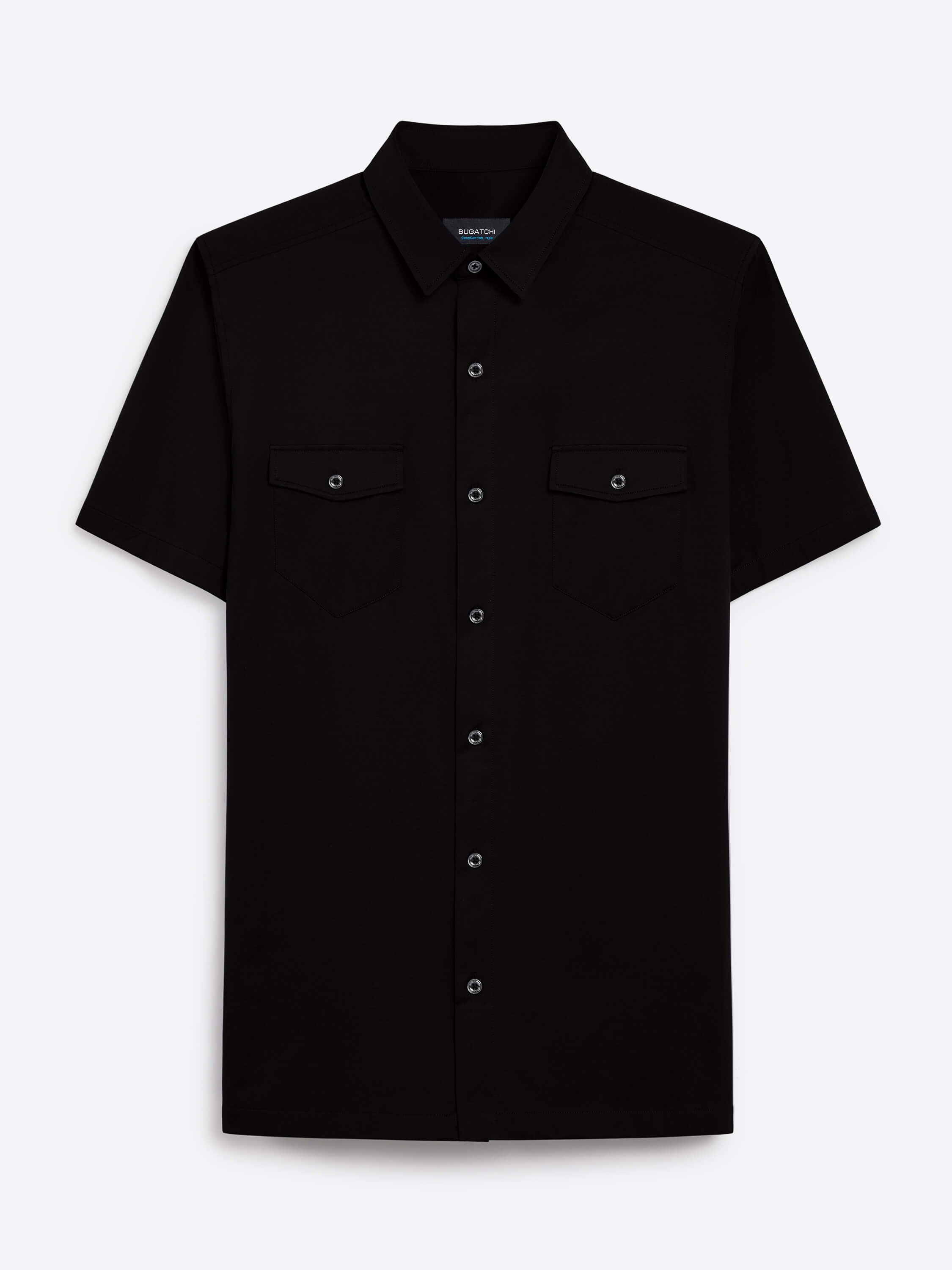 Bugatchi Short Sleeve Modern Fit Shirt OOOHCotton Tech way