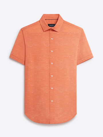 Bugatchi - Short Sleeve Shirt - OoohCotton Tech - 8 Way Stretch - Modern Fit - VF9510F40