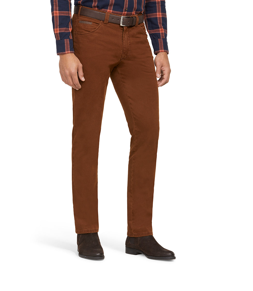 Meyer Dublin High Quality Casual Pant Cotton with Stretch Waistb BrownsMenswear